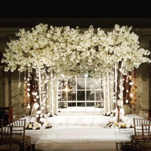 red floral chuppah 2