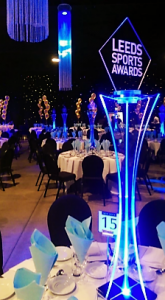 table centres light up at events